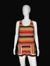 Load image into Gallery viewer, Colorful striped dress on a mannequin