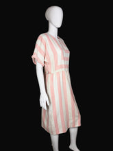 Load image into Gallery viewer, Pink and white striped dress on a mannequin
