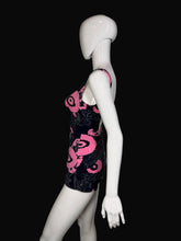 Load image into Gallery viewer, Navy blue and pink bathing suit on a mannequin