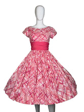 Load image into Gallery viewer, Mannequin wearing a pink and white patterned dress