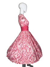Load image into Gallery viewer, Mannequin wearing a pink and white patterned dress