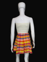 Load image into Gallery viewer, 1970's Seersucker Plaid Mini Skirt - Size S