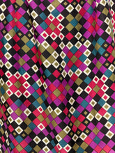 Load image into Gallery viewer, 1960's French Silk Twill Checkered Day Dress - Size M
