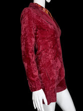 Load image into Gallery viewer, 1960's Mod Crushed Velvet Romper and Jacket Set - Size S