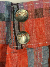 Load image into Gallery viewer, 1970's Plaid Seersucker Wrangler Bell Bottoms - Size 28