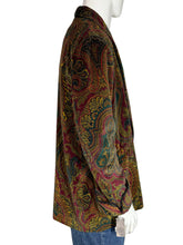 Load image into Gallery viewer, 1990's Ralph Lauren Paisley Velour Smoking Jacket - Size L