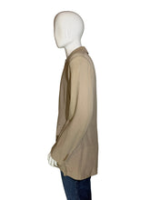 Load image into Gallery viewer, A beige long-sleeve jacket displayed on a white mannequin torso.