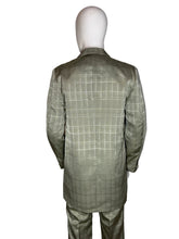 Load image into Gallery viewer, A men's two-piece suit in a white windowpane plaid pattern.