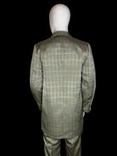 Load image into Gallery viewer, A men's two-piece suit in a white windowpane plaid pattern.