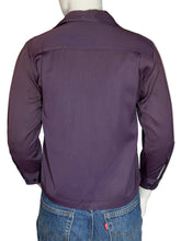 Load image into Gallery viewer, Purple shirt on a mannequin with jeans underneath against a white background