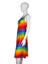 Load image into Gallery viewer, Mannequin wearing a rainbow dress against a plain background