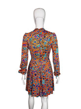Load image into Gallery viewer, Colorful floral-patterned dress on a mannequin against a plain background