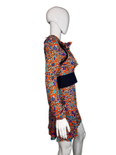Load image into Gallery viewer, Colorful floral dress on a mannequin against a white background