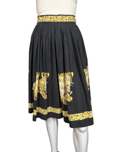 Load image into Gallery viewer, 1950's Novelty Print Leopard Cub Full Sweep Skirt Size XS