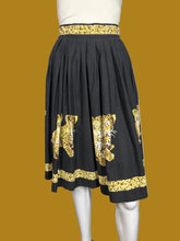 Load image into Gallery viewer, 1950's Novelty Print Leopard Cub Full Sweep Skirt Size XS
