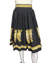 Load image into Gallery viewer, 1950's Novelty Print Leopard Cub Full Sweep Skirt Size XS