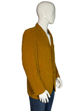 Load image into Gallery viewer, Mustard yellow blazer on a mannequin with a plain background