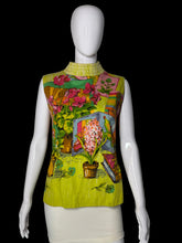Load image into Gallery viewer, 1960s Miss Vogue Novelty Print Blouse – Size M