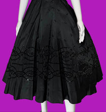 Load image into Gallery viewer, 1950s Frank Starr Sequined Taffeta Party Dress – Size S