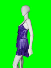 Load image into Gallery viewer, 1990s Frederick's of Hollywood Purple Lace Chiffon Teddy – Size S