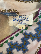 Load image into Gallery viewer, 1950’s Cotton Harlequin Print Party Dress Size S