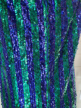 Load image into Gallery viewer, 1960's Striped Sequin Gene Shelley Cocktail Dress Size M