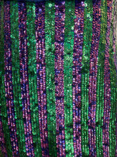 Load image into Gallery viewer, 1960's Striped Sequin Gene Shelley Cocktail Dress Size M