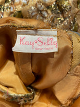 Load image into Gallery viewer, 1950's Gold Lame' Cocktail Wiggle Dress Size S