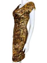 Load image into Gallery viewer, 1950's Gold Lame' Cocktail Wiggle Dress Size S