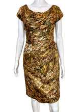 Load image into Gallery viewer, 1950's Gold Lame' Cocktail Wiggle Dress Size S