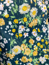Load image into Gallery viewer, 1970's Green and Yellow Floral Wrap Gown Size XS