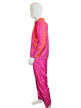 Load image into Gallery viewer, Mannequin wearing a bright pink and orange outfit on a blank background