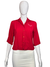 Load image into Gallery viewer, Red shirt on a white mannequin against a plain background