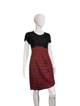 Load image into Gallery viewer, 1990's Red Plaid Tweed Dress and Jacket Duo - Size M