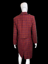 Load image into Gallery viewer, 1990's Red Plaid Tweed Dress and Jacket Duo - Size M