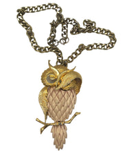 Load image into Gallery viewer, 1970’s Luca Razza Bashful Owl Necklace
