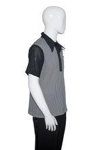 Load image into Gallery viewer, 1960's Black and White Paul Howard Casual Pullover Shirt - Size L