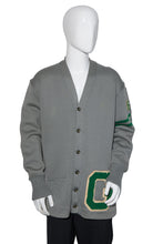 Load image into Gallery viewer, 1968 Gray and Green Wool Letterman's Sweater - Size L