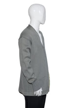 Load image into Gallery viewer, 1968 Gray and Green Wool Letterman's Sweater - Size L