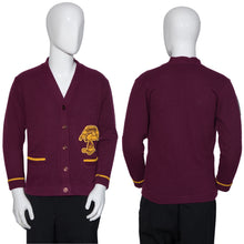 Load image into Gallery viewer, 1970's Maroon and Gold Peanuts Letterman Sweater - Size S