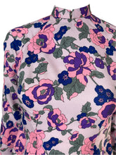 Load image into Gallery viewer, 1960's lavender Floral Cheongsam Dress Size S