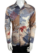 Load image into Gallery viewer, 1970's Leaves Disco Shirt Size S/M