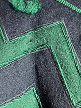 Load image into Gallery viewer, 1980s Claude Montana Green and Black Appliqué Embroidered Peplum Jacket – Size S/M