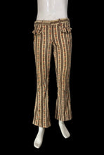 Load image into Gallery viewer, 1970s Love N Stuff Printed Corduroy Flared Pants – Size S