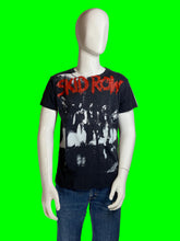 Load image into Gallery viewer, 1980s Skid Row All Over Print Double Sided Band Tee on a mannequin.