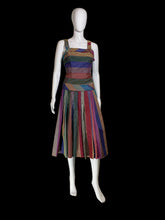 Load image into Gallery viewer, 1940s Multicolor Gingham Party Dress – Size S