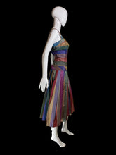 Load image into Gallery viewer, 1940s Multicolor Gingham Party Dress – Size S