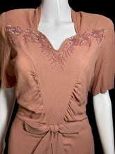 Load image into Gallery viewer, 1940s Lewin's Dusty Pink Sequined Evening Dress – Size M