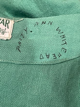 Load image into Gallery viewer, 1930's Green Linen "Man O'War" Dance Romper Size L