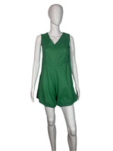 Load image into Gallery viewer, 1930's Green Linen "Man O'War" Dance Romper Size L